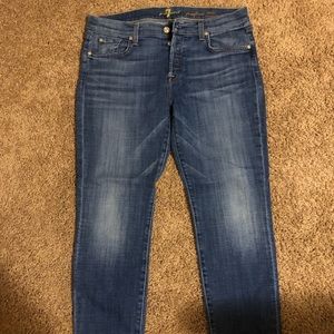 7 FAM SZ 31 SKINNY BOYFRIEND JEANS